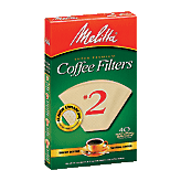 Melitta Coffee Filters #2 Cone Natural Brown Left Picture